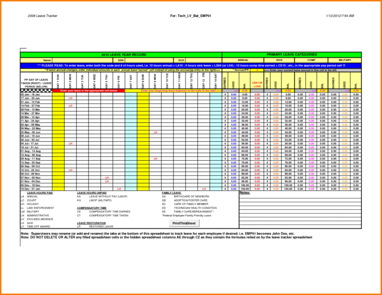 Employee Attendance Tracking Template Free Filename Imzadi Fragrances