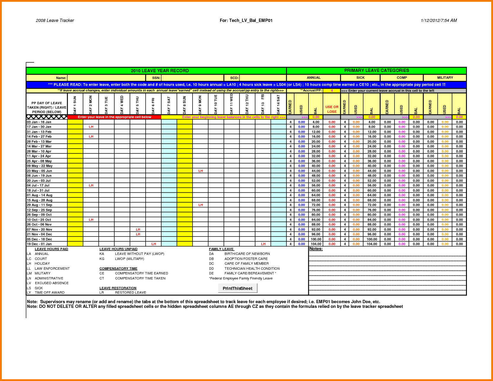 employee daily tracking sheet