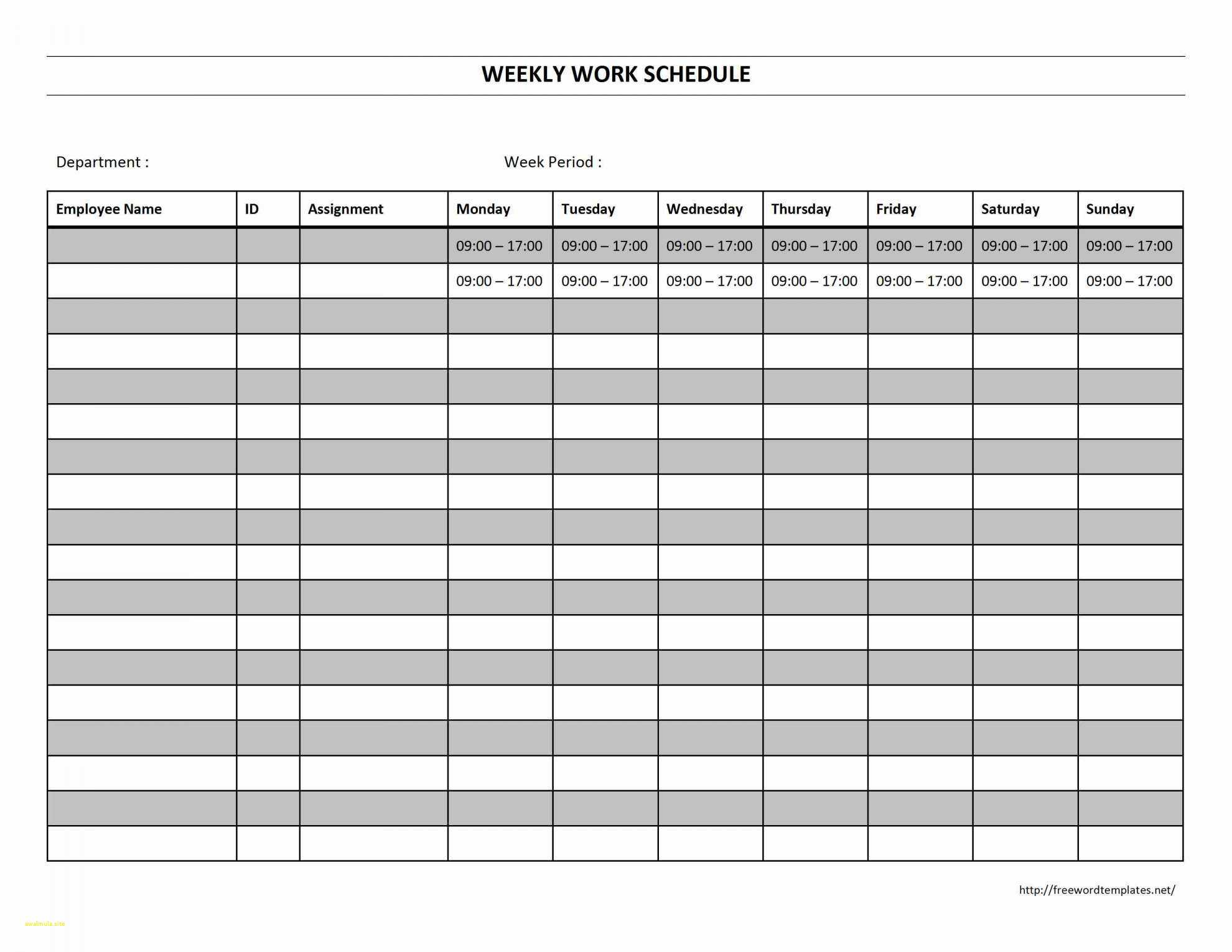 Employee Scheduling Spreadsheet - Awal Mula In Scheduling Spreadsheet