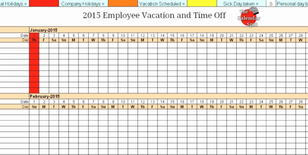 Employee Paid Time Off Tracking Spreadsheet Tracking Spreadshee ...