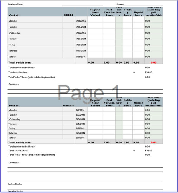 Employee Vacation Dashboard Full View Spreadsheet Time Off Tracker