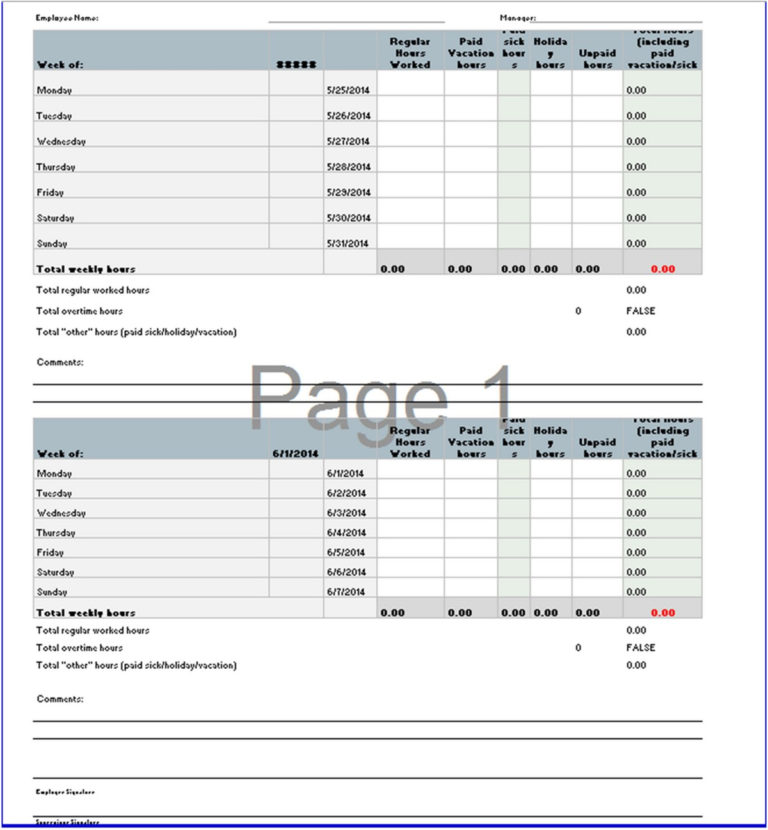 Employee Vacation Dashboard Full View Spreadsheet Time Off Tracker ...