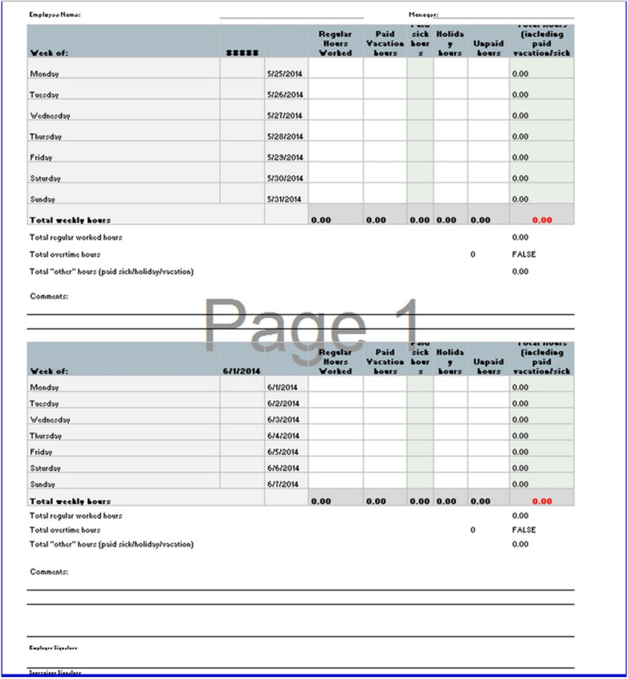 Employee Vacation Dashboard Full View Spreadsheet Time Off Tracker ...