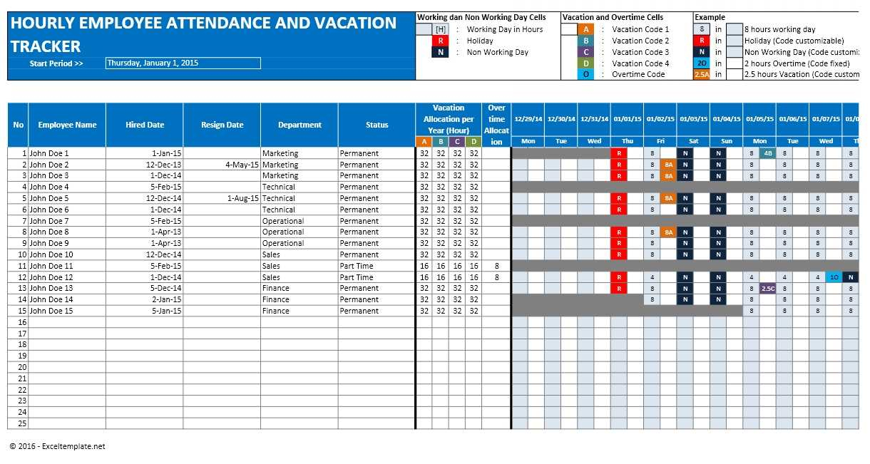 Employee Vacation Tracking Spreadsheet Template Filename | Isipingo inside Time Off Tracking Spreadsheet