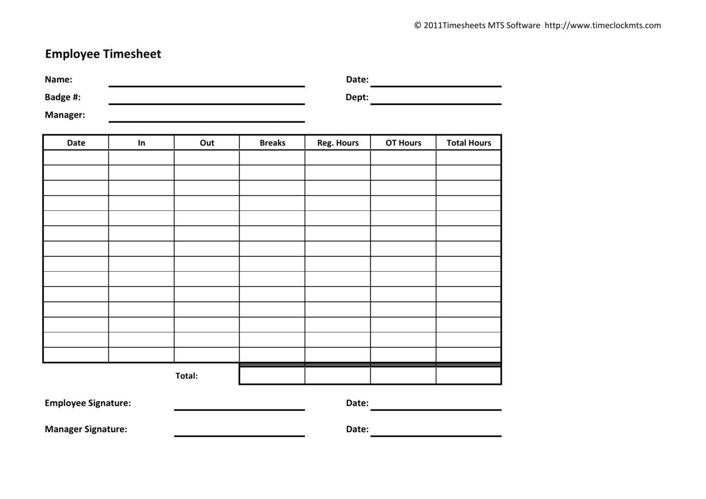Employee Weekly Timesheet   Durun.ugrasgrup And Employee Timesheet Template