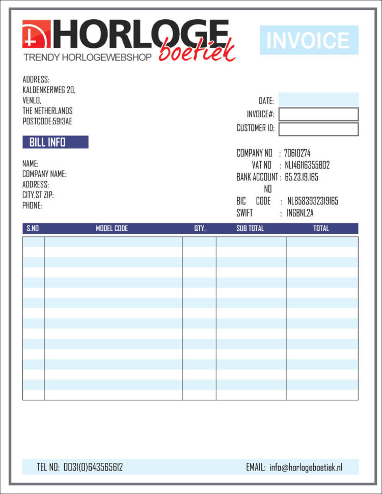 Entry #154Graphitecq For Professional Invoice Template For Watch Intended For Professional Invoice Template