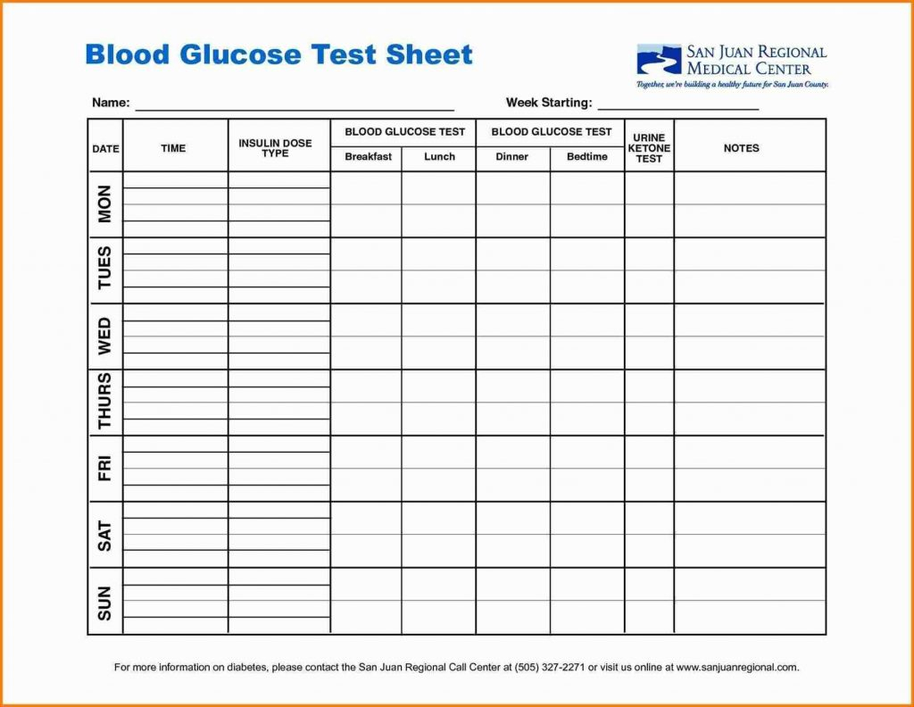 Example Of Blood Sugar Spreadsheet Diabetes Log Template Southbay In Blood Sugar Spreadsheet