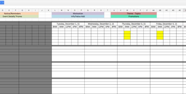 Social Media Tracking Spreadsheet Spreadsheet Softwar social media ...