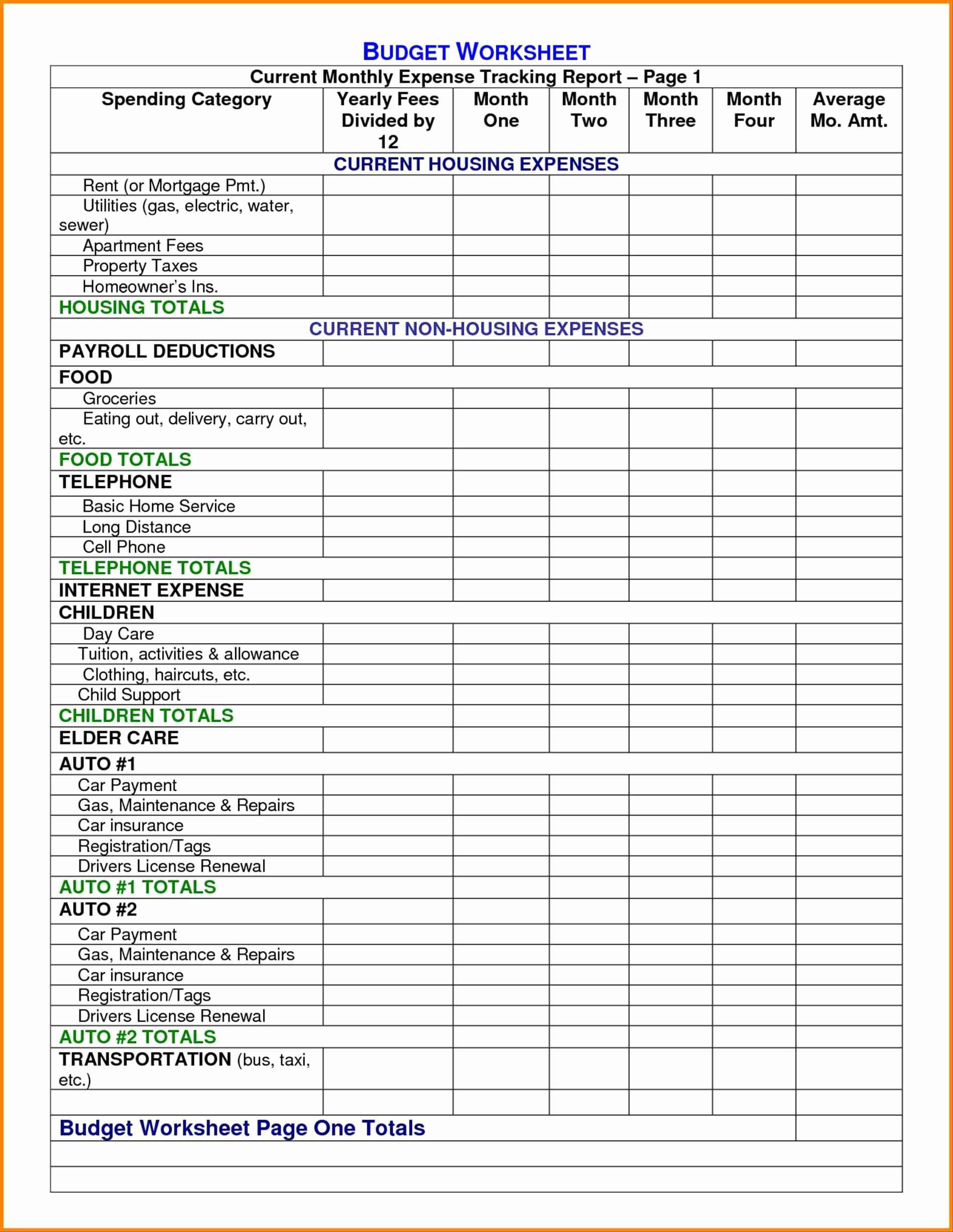 business bookkeeping template