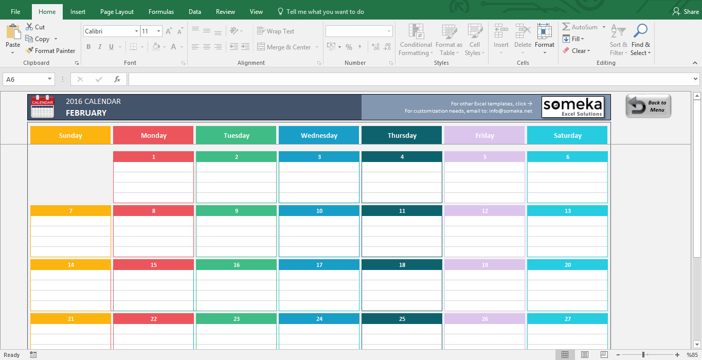 Excel Calendar Templates - Download Free Printable Excel Template Intended For Free Spreadsheets Templates