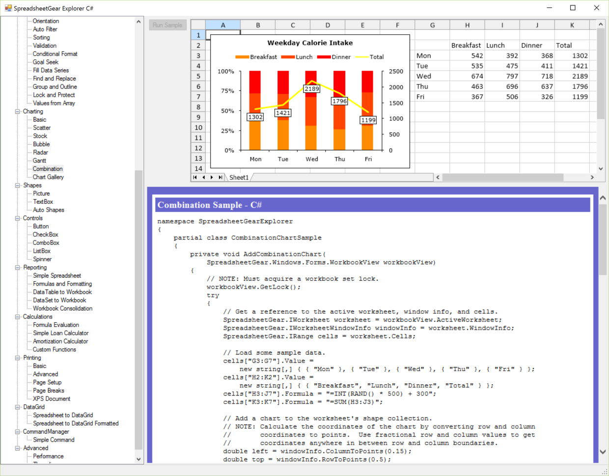 Excel Compatible Windows Forms, Wpf And Silverlight Samples For With Asp.net Spreadsheet