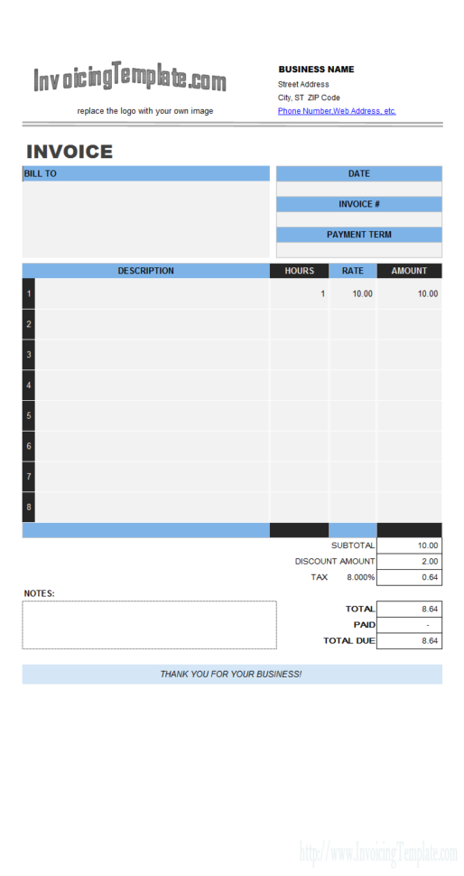 Excel Invoice Generator Template   20 Results Found With Invoice Excel Template