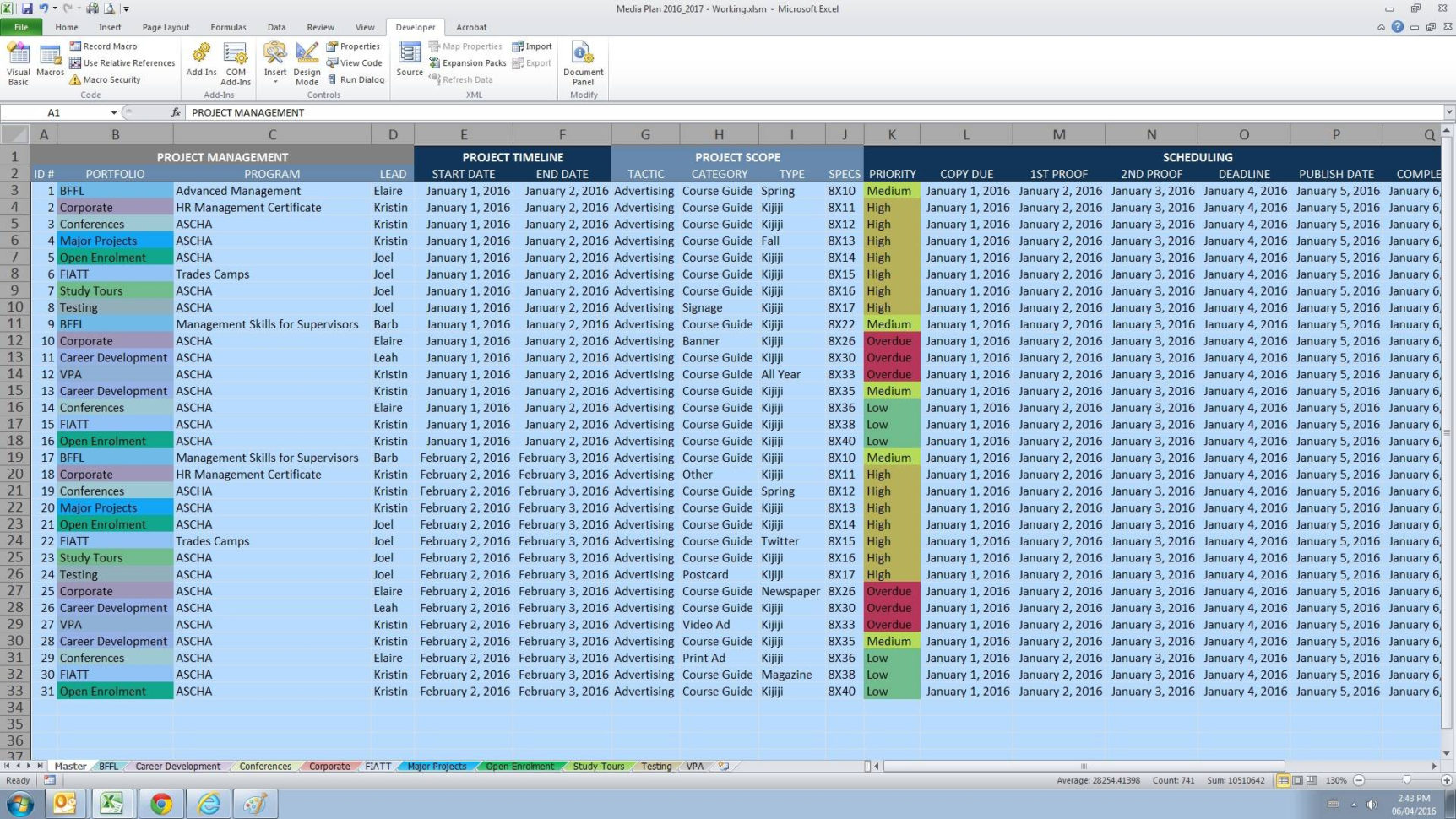 Excel Spreadsheet - Distributing Master Sheet Rows And Deleteing with ...