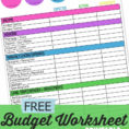 Family Budget Worksheet   A Mom's Take To Budget Spreadsheets Free