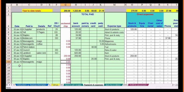 Excel Spreadsheet For Farm Accounting Spreadsheet Templates for Busines ...