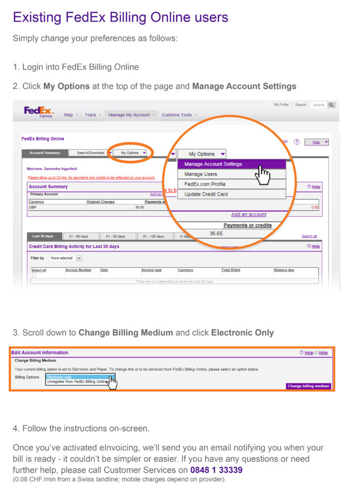 Fedex Billing Online   Fedex | Switzerland Intended For Fedex Invoice