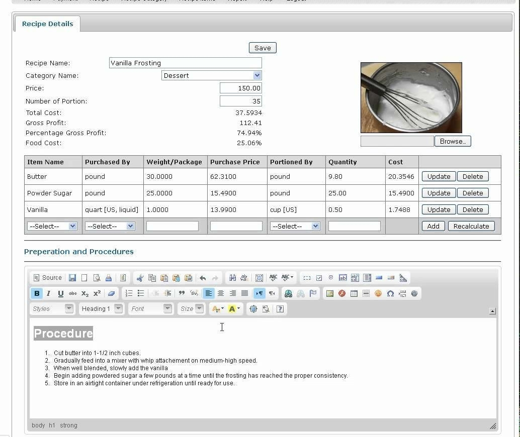 Food Costing Formula For Catering Costing Sheet In Excel Restaurant 