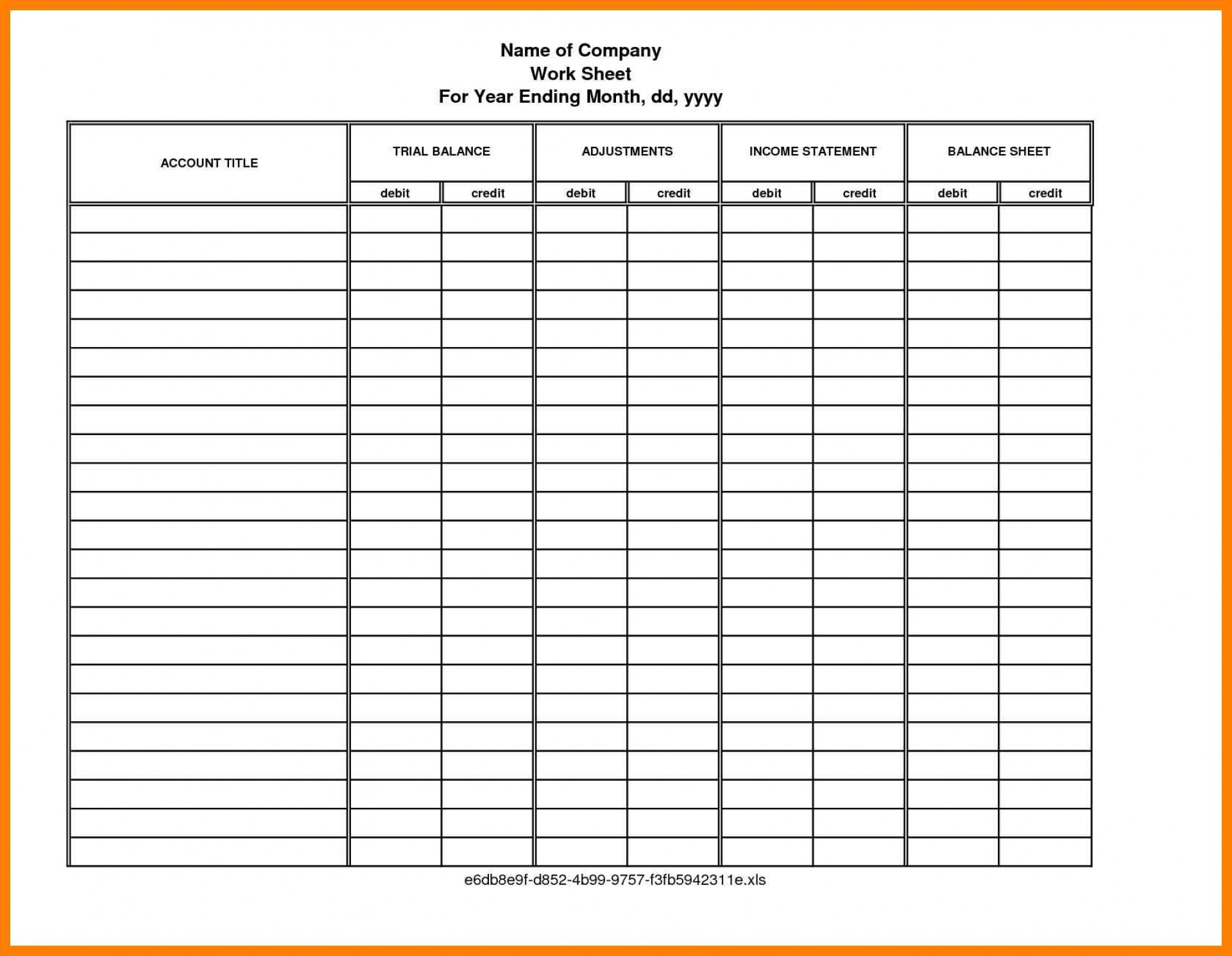 Free Printable Accounting Templates