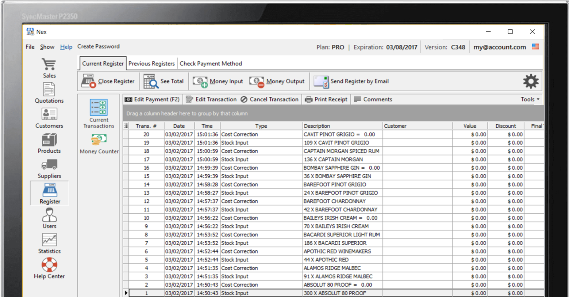 Free Cash Register Software » Nextar Pos And Free Business Expense Software