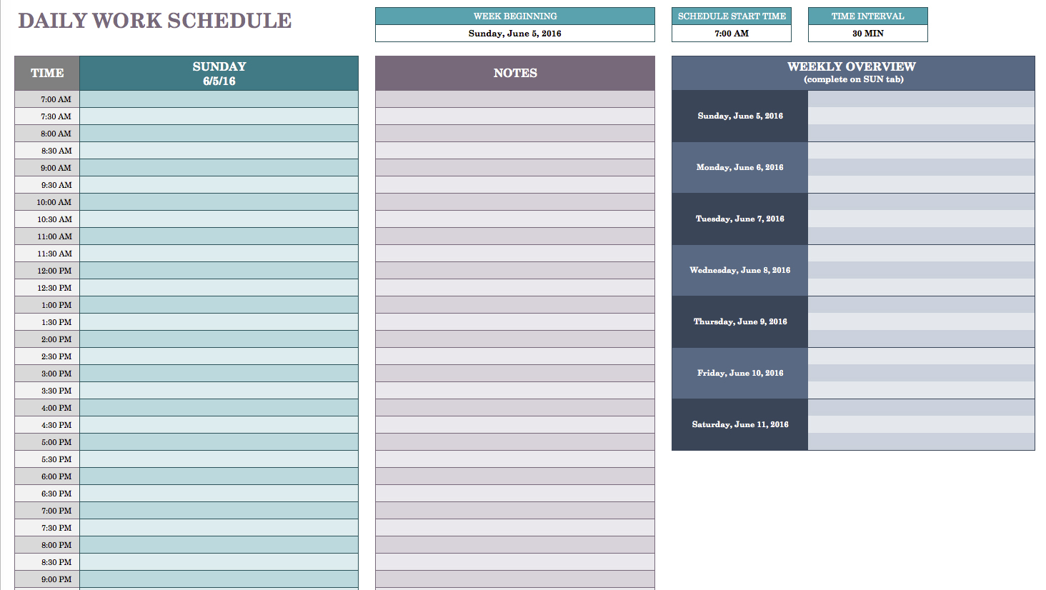 How To Make A Daily Task Schedule In Excel