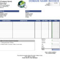 Free Domain Name Invoice Template | Excel | Pdf | Word (.doc) Throughout Invoice Template Excel Free Download