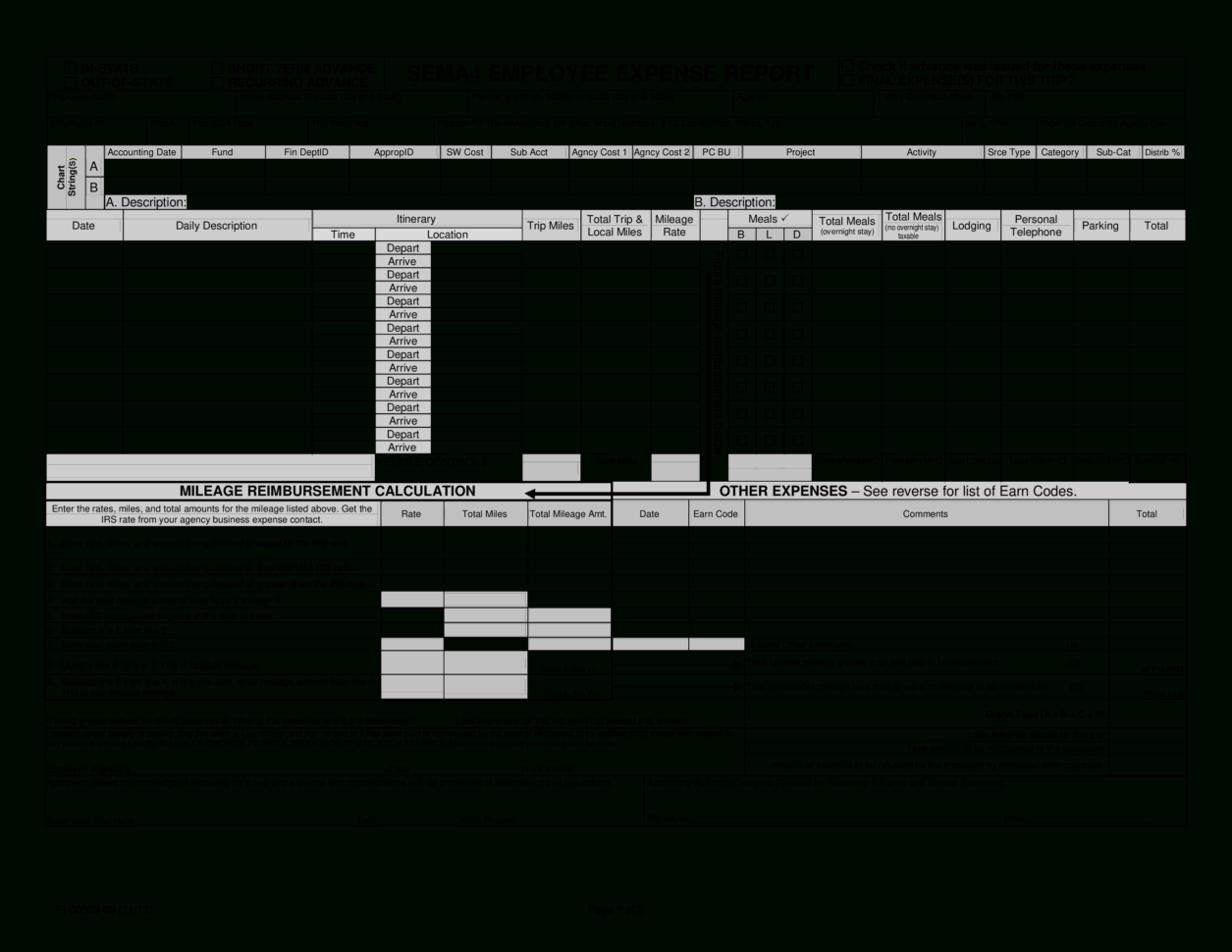 Free Employee Business Expense Report | Templates At With Business Expense Report Template Free Employee Business Expense Report | Templates At With Business Expense Report Template