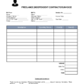 Free Freelance (Independent Contractor) Invoice Template Word Word Throughout Independent Contractor Invoice Sample