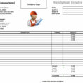 Free Handyman Invoice Template | Excel | Pdf | Word (.doc) To General Labor Invoice