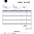 Free Hourly Invoice Template   Word | Pdf | Eforms – Free Fillable Forms And Hourly Invoice Template