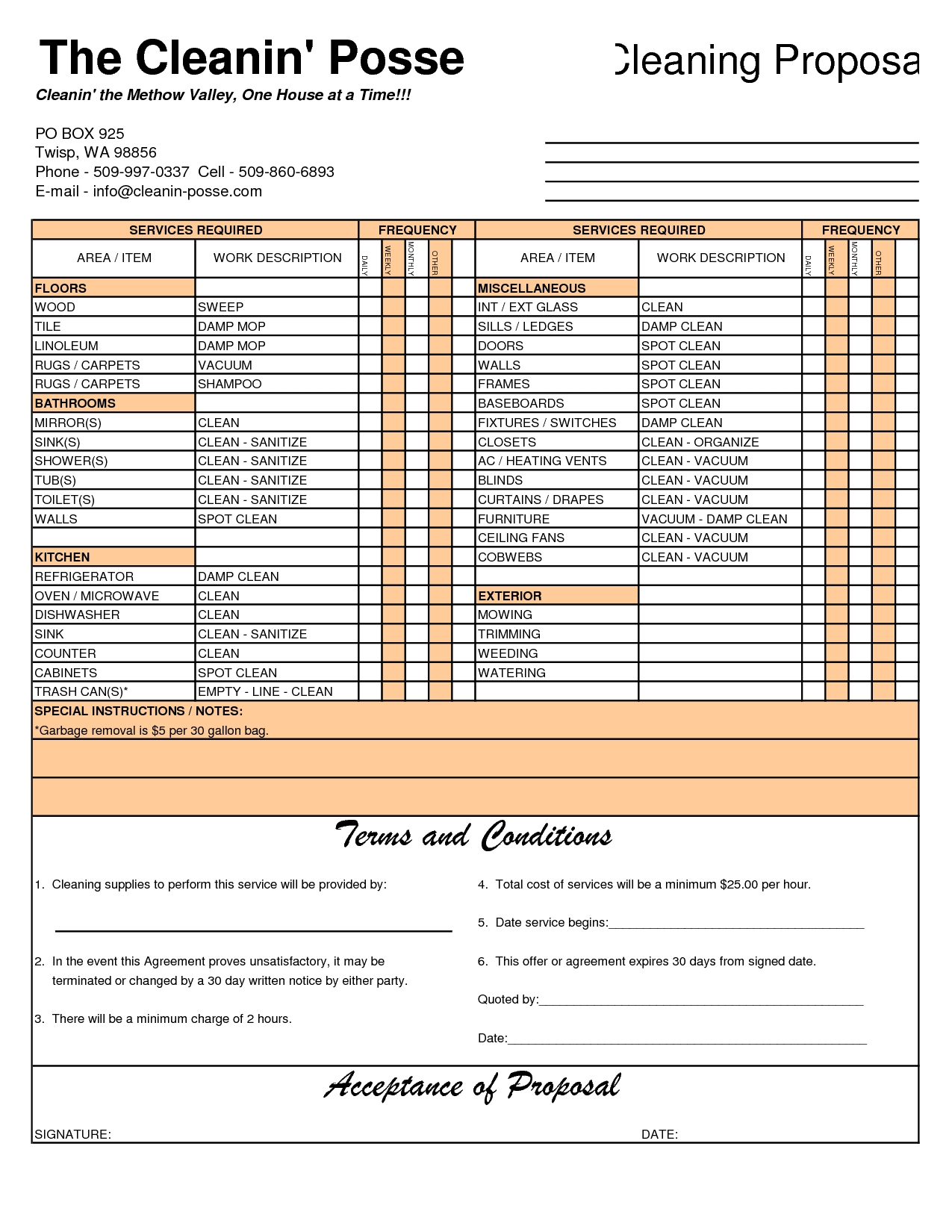 Free House Cleaning Service Invoice Template Excel Pdf Word with