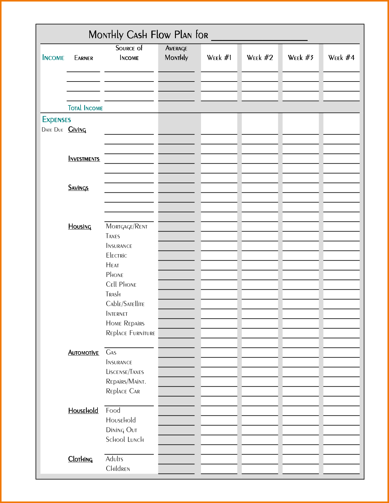 Free Household Budget Template - Brochure Templates Free Download To Free Household Budget Spreadsheet