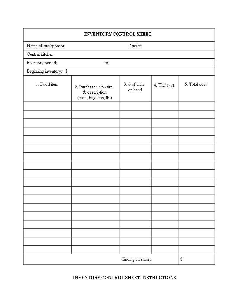 Free Inventory Control Spreadsheet Food Items | Templates At to Inventory Management Template Free