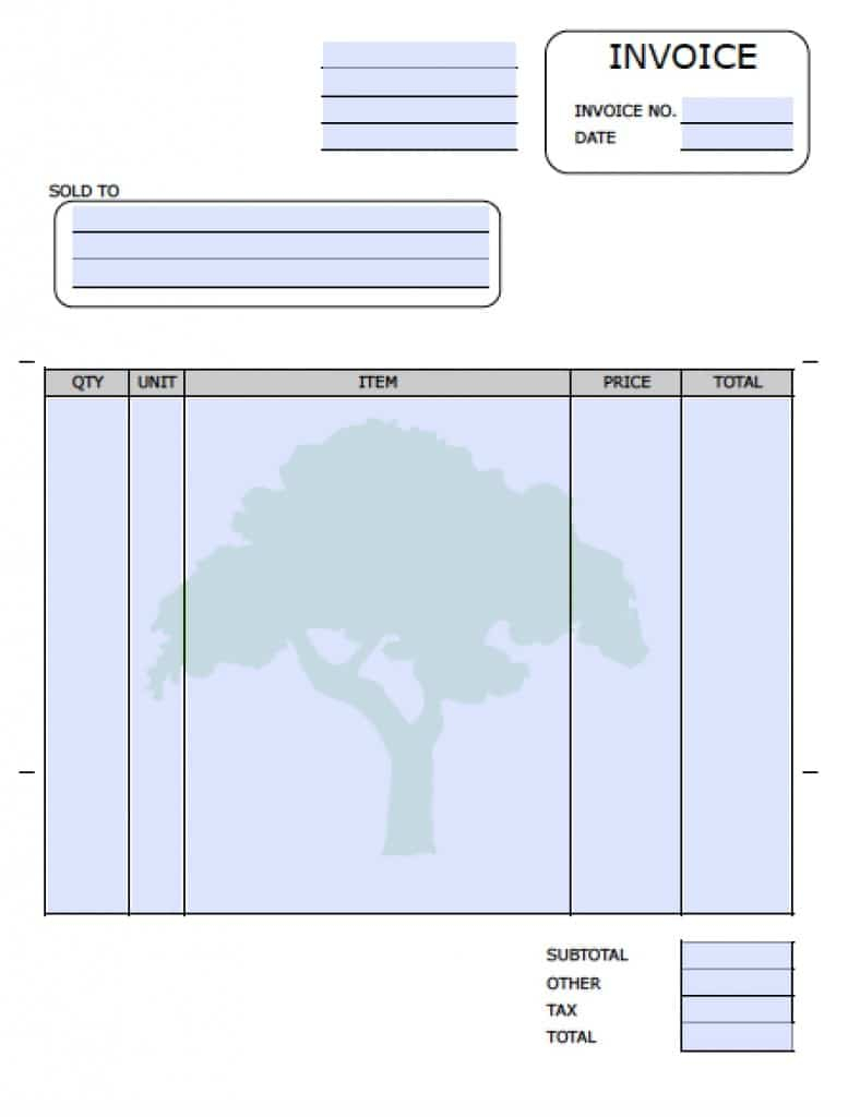 Free Landscaping (Lawn Care Service) Invoice Template | Excel | Pdf To Lawn Care Invoice Template