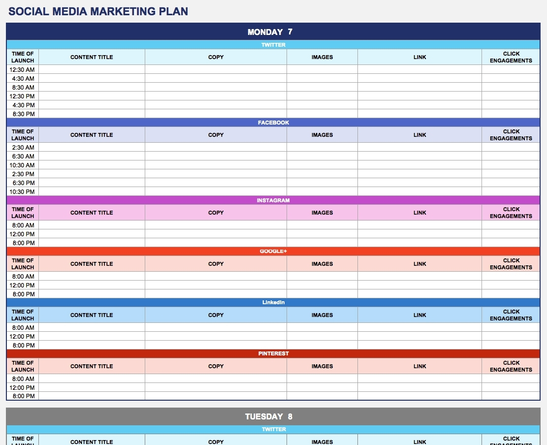 Free Marketing Plan Templates For Excel Smartsheet Inside Marketing throughout Marketing Campaign Tracking Spreadsheet