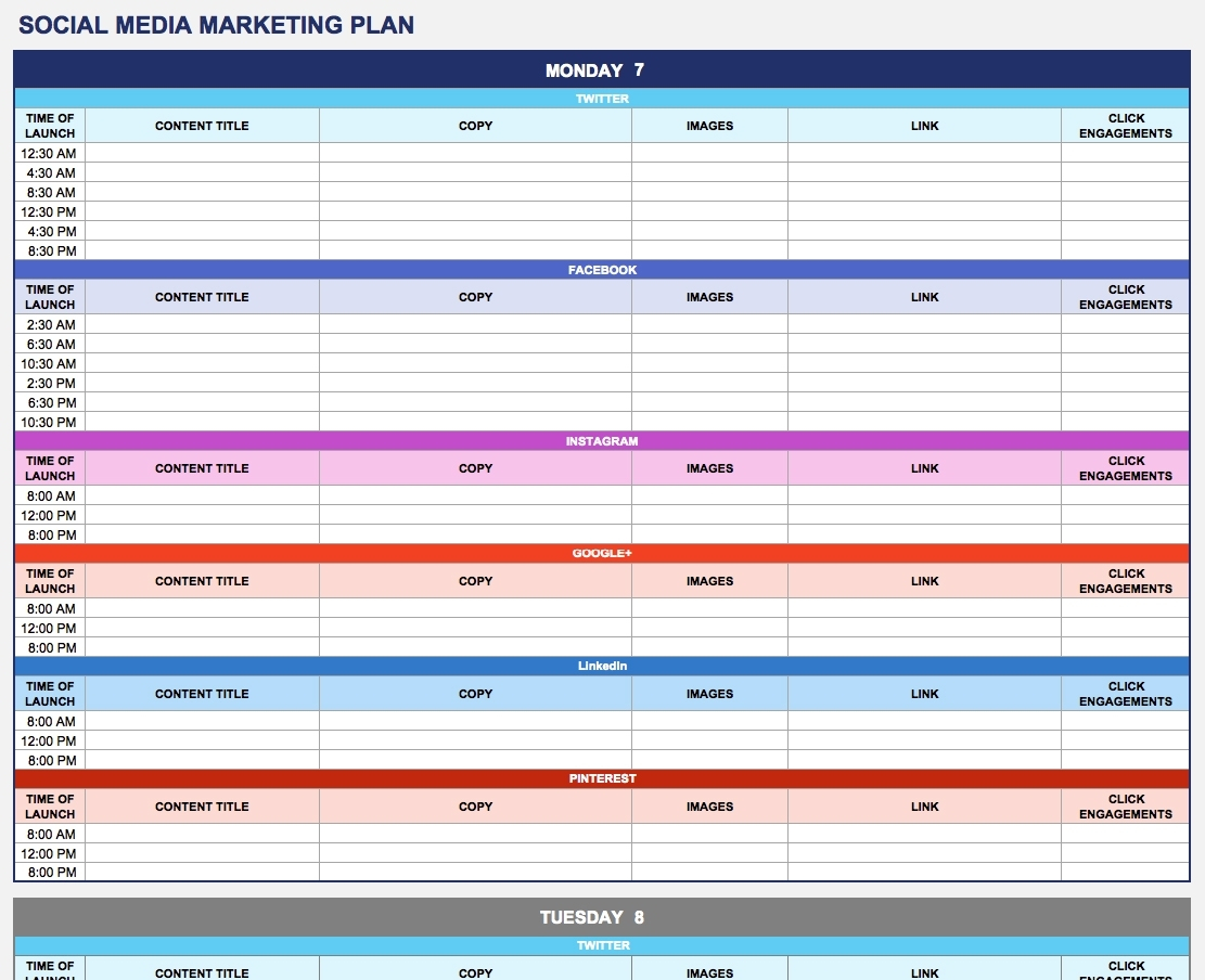 Excel Templates Free Marketing Plan Templates For Excel Smartsheet My