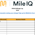 Free Mileage Log Template For Taxes, Track Business Miles | Mileiq Uk Intended For Business Tax Spreadsheet Templates