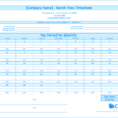 Free Monthly Timesheet Template | Clicktime Throughout Time And Task Tracking Template