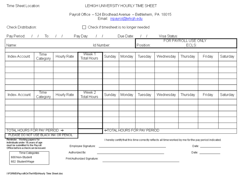 Payroll Timesheet Template — db-excel.com