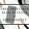 Free Printable Blog Planner & Downloadable Spreadsheet | Tea Party Throughout Downloadable Spreadsheet