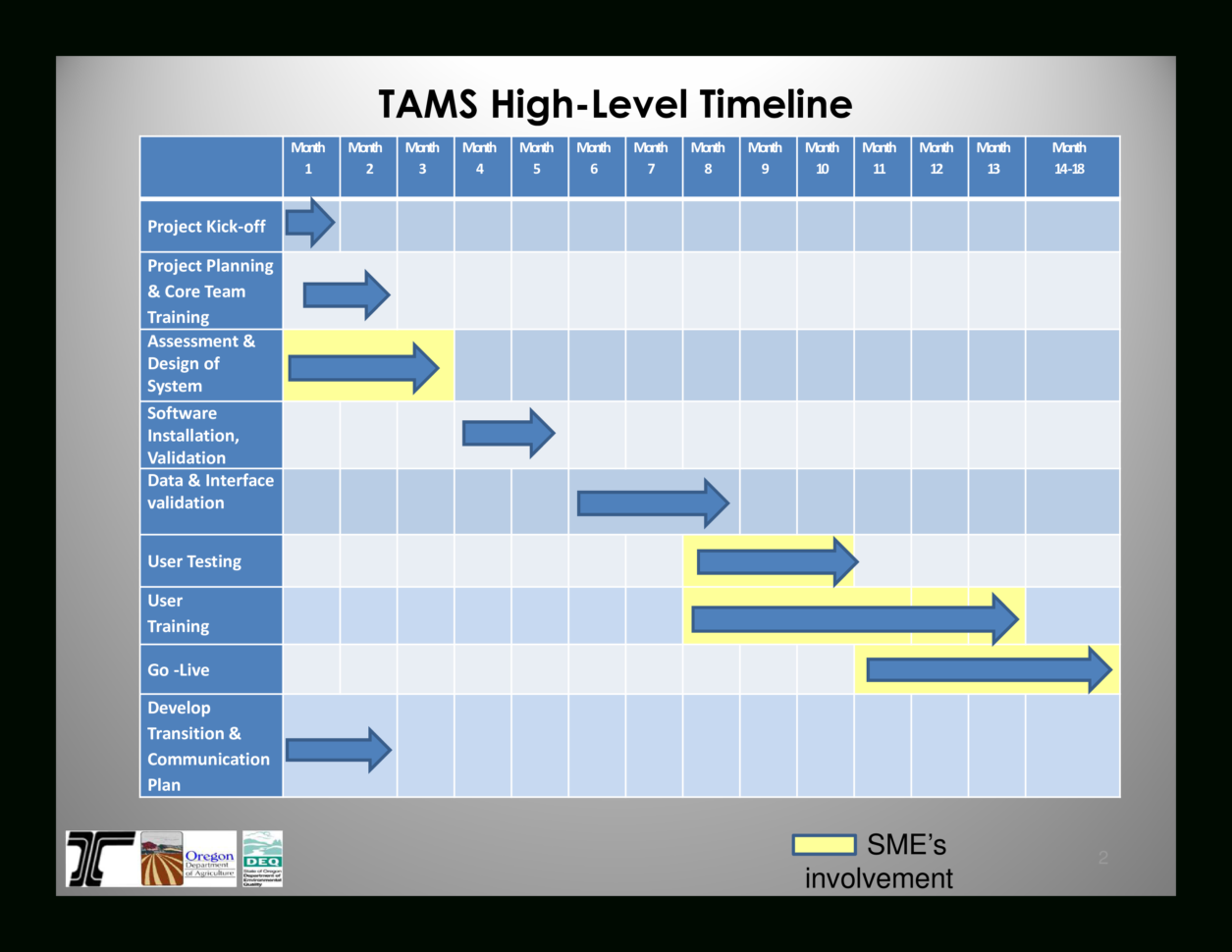 excel project management timeline template