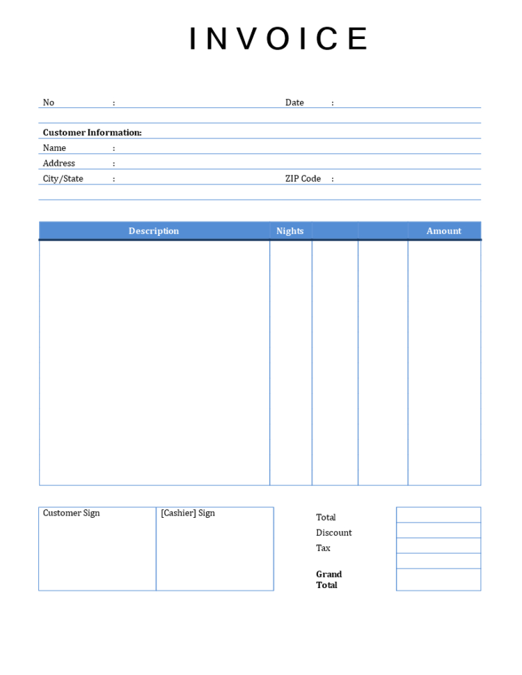 Free Rental Invoice Template Word | Templates At With Rent Invoice Template