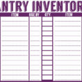 Free Restaurant Inventory Spreadsheet For Food Storage Inventory Throughout Printable Inventory Spreadsheet