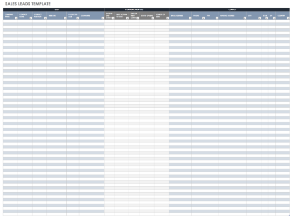 Sales Prospect Tracking Spreadsheet — db-excel.com