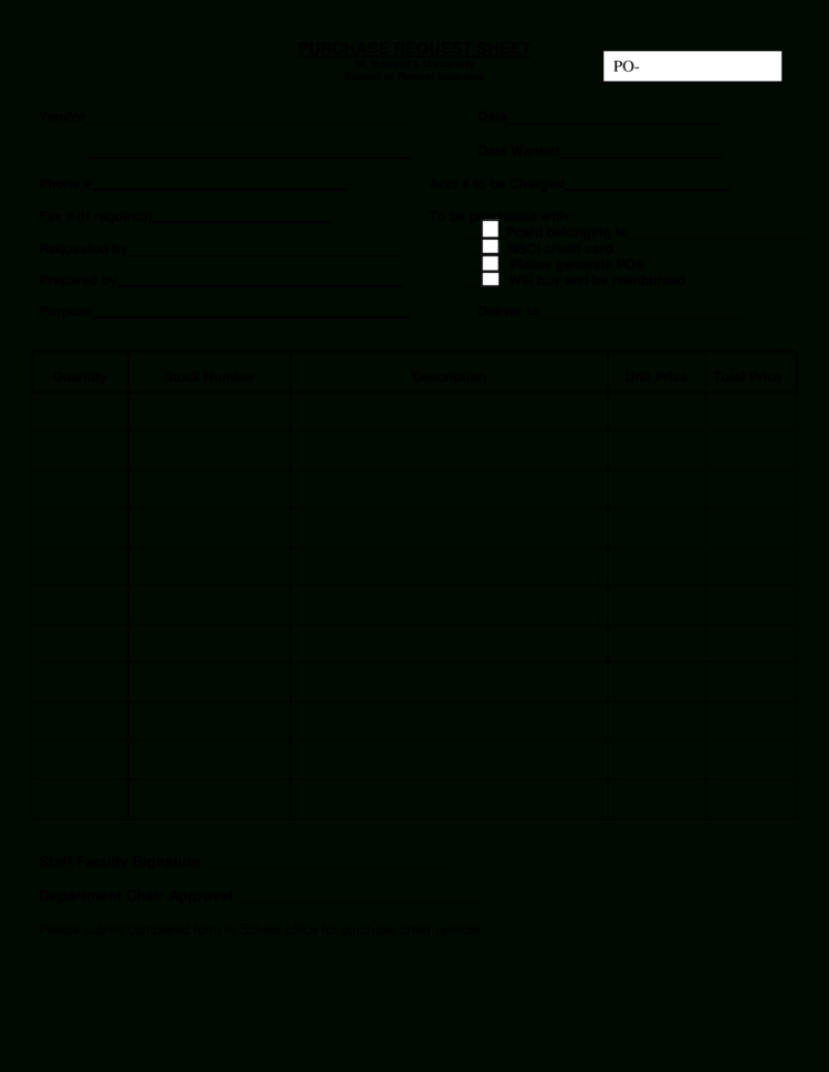 Free Sheet For Purchase Request Order | Templates At Inside Purchase Order Spreadsheet