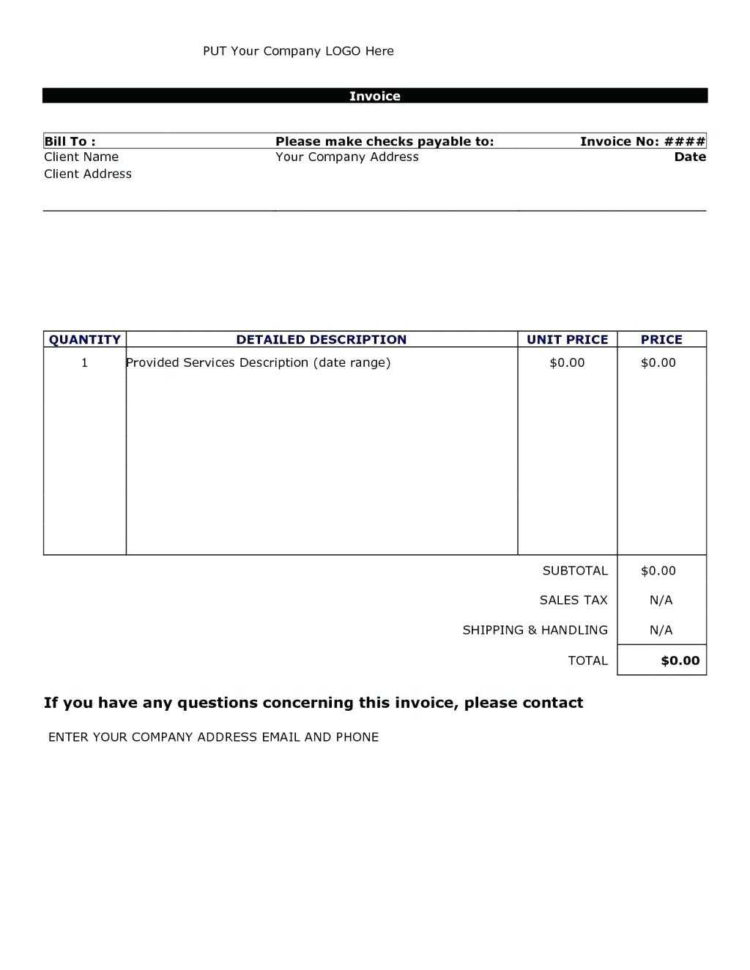 Free Simple Basic Invoice Template Excel Pdf Word Doc Invoices To Open Office Invoice Templates