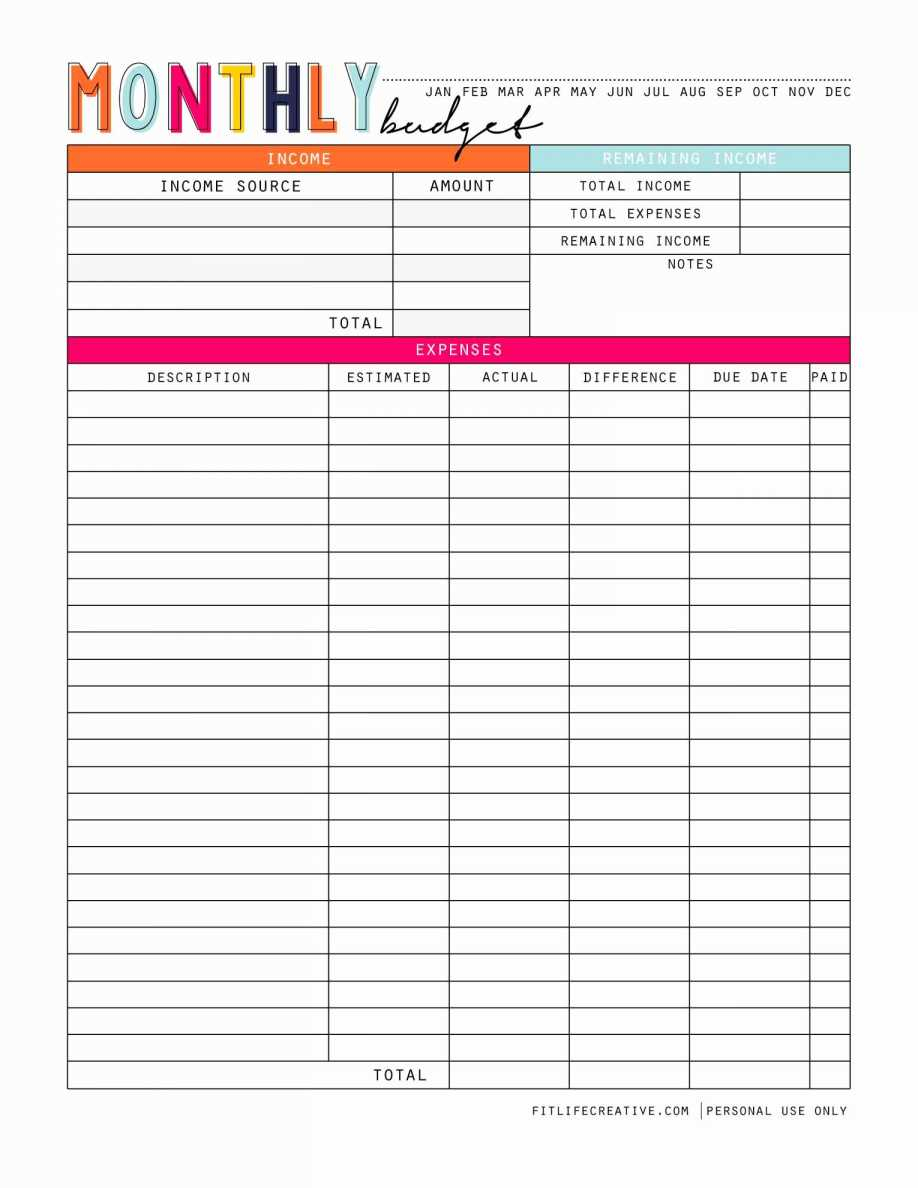 personal budget worksheet spreadsheet excel assignment