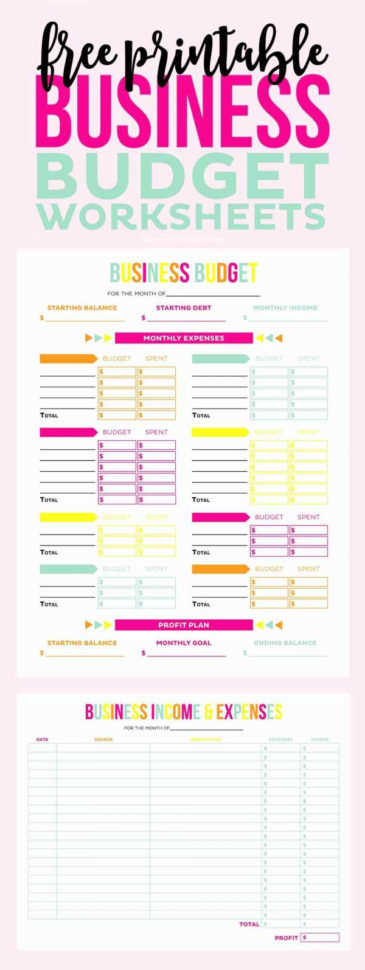 Free Small Business Budget Template Excel Free Business Plan Bud In Small Business Budget Planner Template