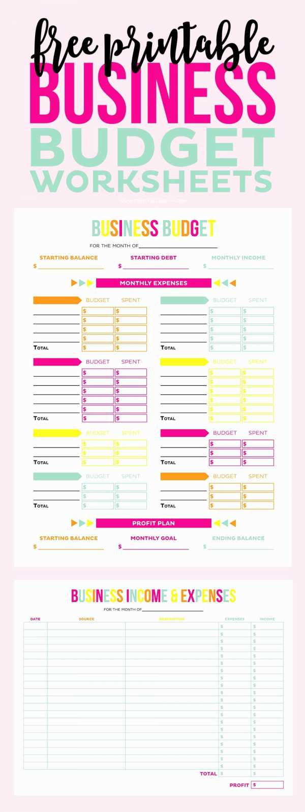 Free Small Business Budget Template Excel Free Business Plan Bud in Small Business Budget Planner Template