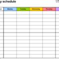Free Weekly Schedule Templates For Excel   18 Templates Throughout I Need A Spreadsheet Template