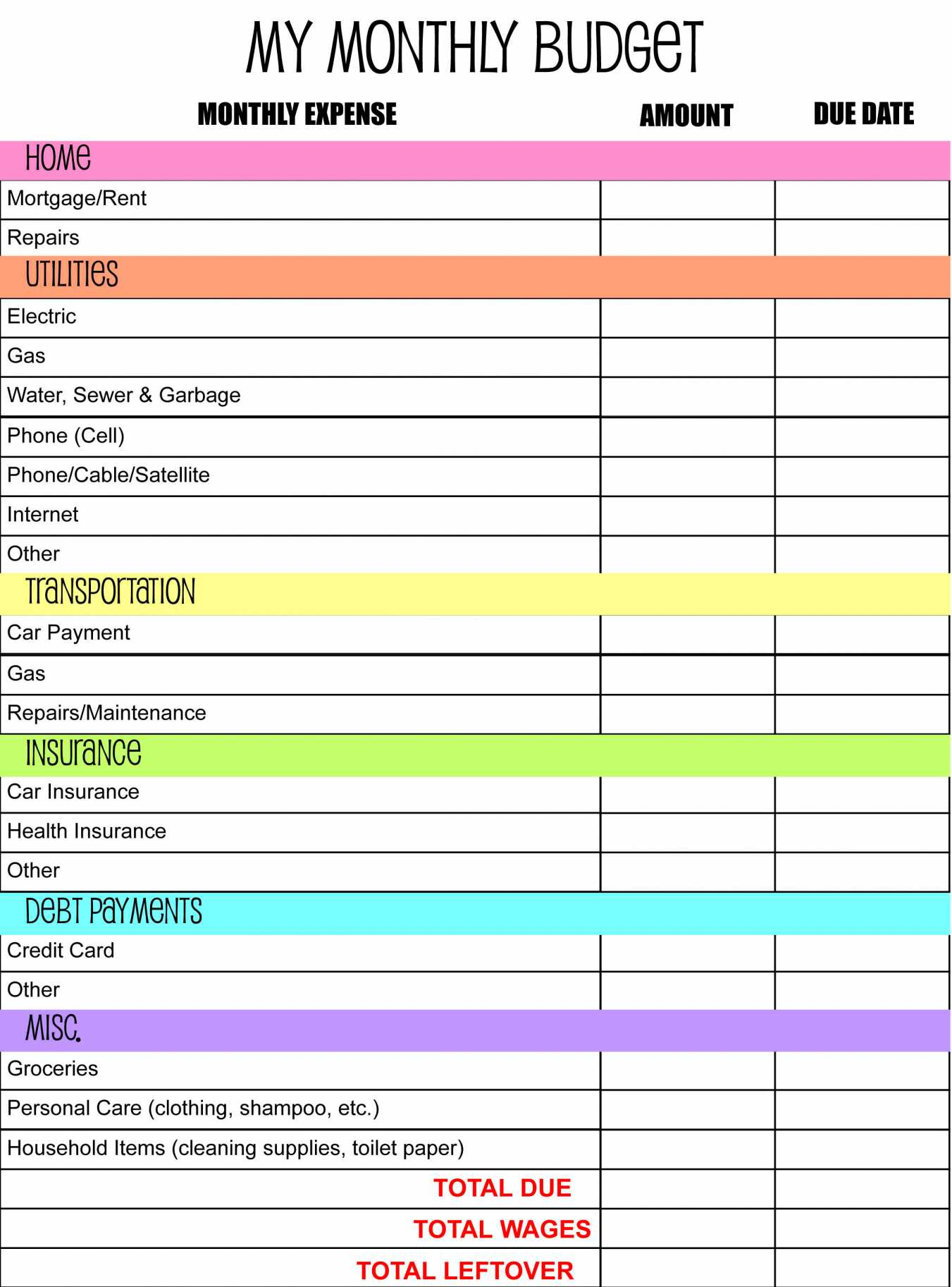 personal budget planner